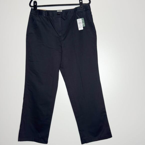 New L.L. Bean Wrinkle-Free Bayside Classic Fit Pants Women's Size 14 Petite - Picture 1 of 11